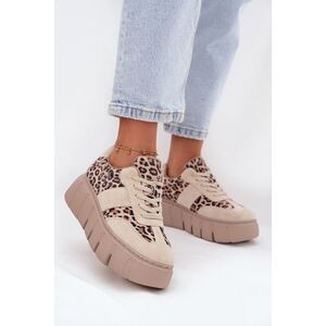 Velúr béléses női sneaker masszív platform Vinceza kép
