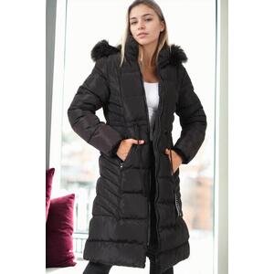Z9758 DEWBERRY WOMEN'S COAT-BLACK kép