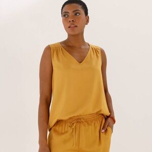 V nyakkivágású felső, egyszínű kép