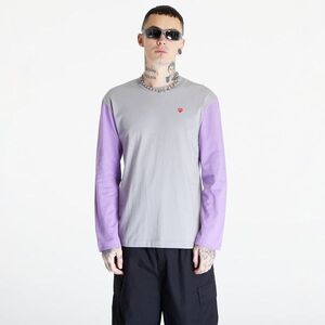 Póló Comme des Garçons PLAY Heart Logo Long Sleeve Tee UNISEX Gray/ Lavender S kép