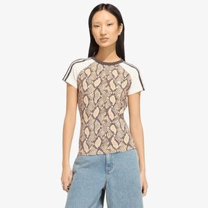 Póló adidas Snake Print Cali Tee Linen/ Magic Beige S kép