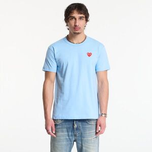 Póló Comme des Garçons PLAY T-Shirt Red Emblem Knit UNISEX Blue XS kép