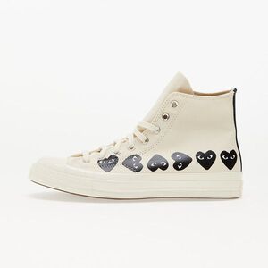 Sneakers Converse x Comme des Garcons PLAY Chuck 70 Hi Multi Heart Milk/ Black/ Egret EUR 41.5 kép