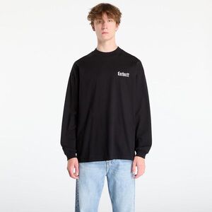 Póló Carhartt WIP L/S Schooling Mockneck T-Shirt UNISEX Black/ Wax S kép
