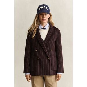 ZAKÓ GANT PINSTRIPE HANDSTITCHED CLUB BLAZER DEEP BROWN kép