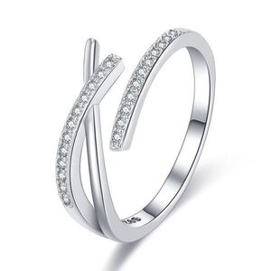 X kristályos gyűrű whitegold (állítható méret) kép