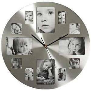 Órák Nedis Horloge CLWA003PH40 Circulaire Argenté avec Cadre Photo kép