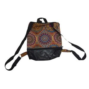 Fekete mandalamintás hátizsák 40x35 cm - ÚJ kép