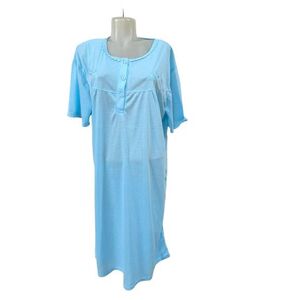 Női 3XL-es kék virágos hálóing - ÚJ kép