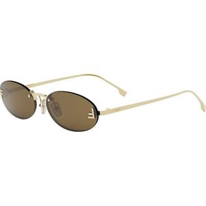 FENDI First Crystal Yellow Oval Sunglasses ONE SIZE (54) Arany Férfi Napszemüvegek kép