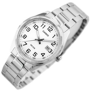 Casio MTP-1302PD-7B férfi karóra, acél szíj, WR50, dátumkijelző kép