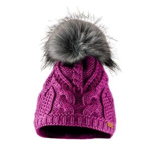 Bontis Női téli sapka szőrmés pomponnal - Fuksziaszín | unisex kép