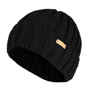 Bontis Férfi kötött sapka bordázott mintával - Fekete | unisex kép