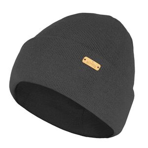Bontis Dupla férfi kötött sapka visszahajtott szegéllyel - Antracit | unisex kép