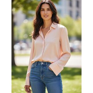 Női M-es rózsaszín elegáns hosszú ujjú blúz - H&M kép