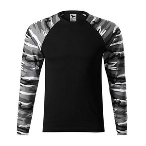 MALFINI Terepszínű hosszú ujjú póló Camouflage LS - Terepszínű szürke | XS kép