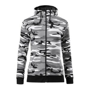 MALFINI Női pulóver Camo Zipper - Terepszínű szürke | XS kép