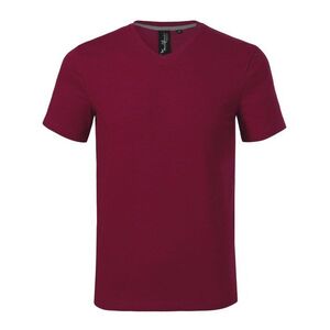 MALFINI Férfi póló Action V-neck - Garnet | L kép