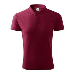 MALFINI Férfi galléros póló Pique Polo - Garnet | L kép