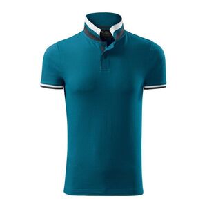 MALFINI Férfi galléros póló Collar Up - Olajzöld | S kép