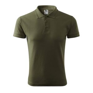 MALFINI Férfi galléros póló Pique Polo - Military | S kép