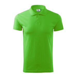 MALFINI Férfi puha galléros póló Single J. - Apple green | M kép