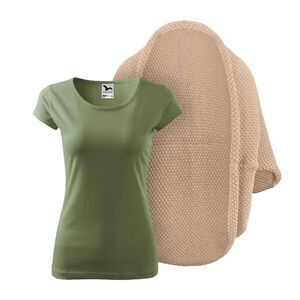 Bontis Női szett: Kötött kardigán és póló - Bézs / Khaki | 2XL kép