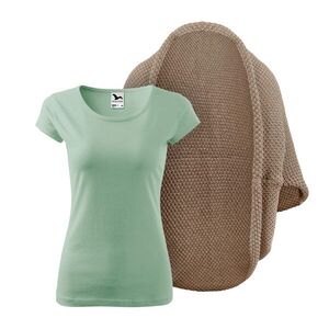 Bontis Női szett: Kötött kardigán és póló - Kasmír színű / zsályazöld | 2XL kép