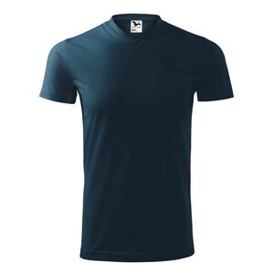 MALFINI Póló Heavy V-neck - Tengerészkék | S kép
