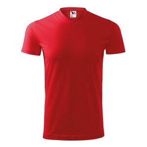 MALFINI Póló Heavy V-neck - Piros | S kép