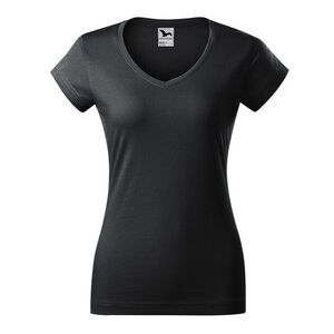 MALFINI Női póló Fit V-neck - Ebony gray | XS kép