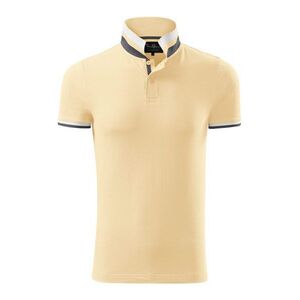 MALFINI Férfi galléros póló Collar Up - Bourbon vanilla | S kép