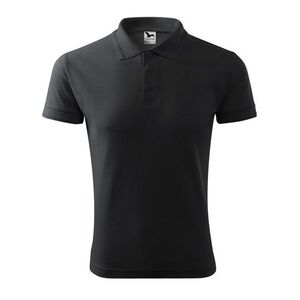 MALFINI Férfi galléros póló Pique Polo - Ebony gray | S kép