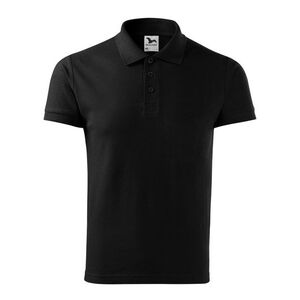MALFINI Férfi galléros póló Cotton - Fekete | L kép