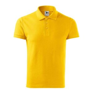 MALFINI Férfi galléros póló Cotton Heavy - Sárga | S kép