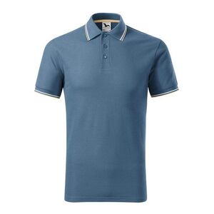 MALFINI Férfi galléros póló Focus - Denim | S kép