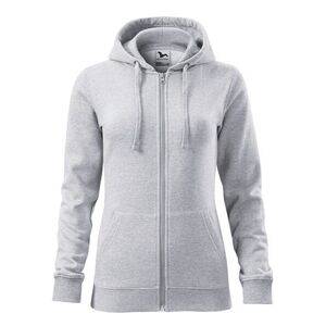 MALFINI Női felső Trendy Zipper - Világosszürke melírozott | S kép