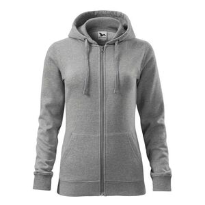 MALFINI Női felső Trendy Zipper - Sötétszürke melírozott | XS kép