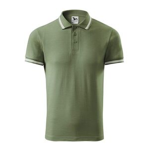 MALFINI Férfi galléros póló Urban - Khaki | S kép