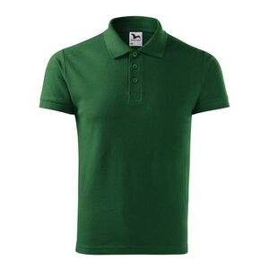 MALFINI Férfi galléros póló Cotton - Palackzöld | L kép