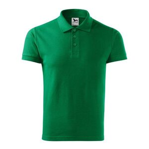 MALFINI Férfi galléros póló Cotton Heavy - Középzöld | M kép