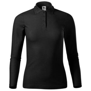 MALFINI Női hosszú ujjú póló Pique Polo LS - Fekete | XS kép