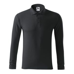 MALFINI Férfi hosszú ujjú galléros póló Pique Polo LS - Ebony gray | L kép