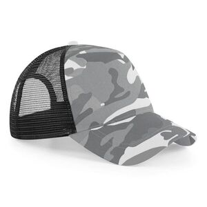 Beechfield Hálós terepszínű sapka - Arctic Camo / fekete kép