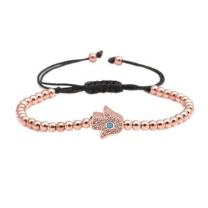 Bogyós Hamsza karkötő rosegold kép