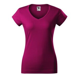 MALFINI Női póló Fit V-neck - Világos fuksziaszín | XS kép
