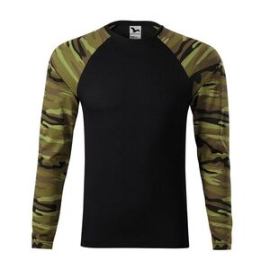 MALFINI Terepszínű hosszú ujjú póló Camouflage LS - Terepszínű zöld | XS kép