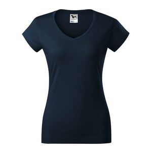MALFINI Női póló Fit V-neck - Tengerészkék | M kép