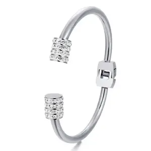 Olett nemesacél karkötő whitegold kép