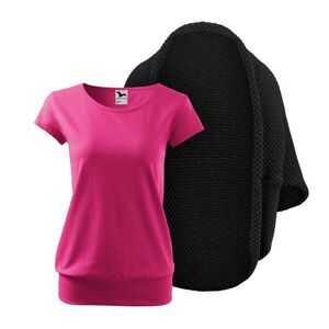 Bontis Női szett: Kötött kardigán és City póló - Fekete / Bíborvörös | 2XL kép